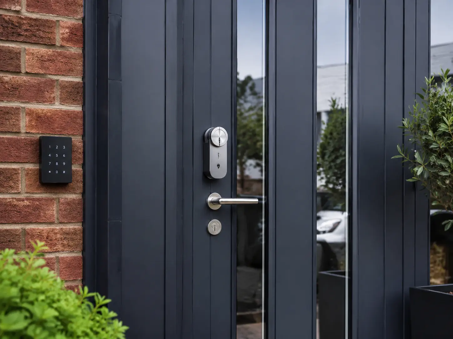 Silver and black combination lock